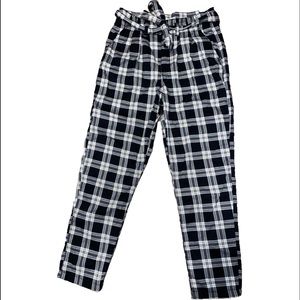 Checkered Paper Bagged Tied Pants